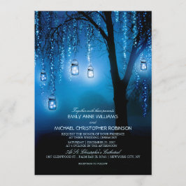 Invitación Mason Jars String ilumina a elegante Boda ruso