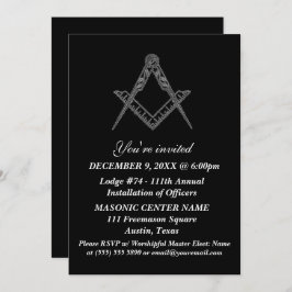 Invitación Masonería Masonina Negra Masónica Masónica Masónic