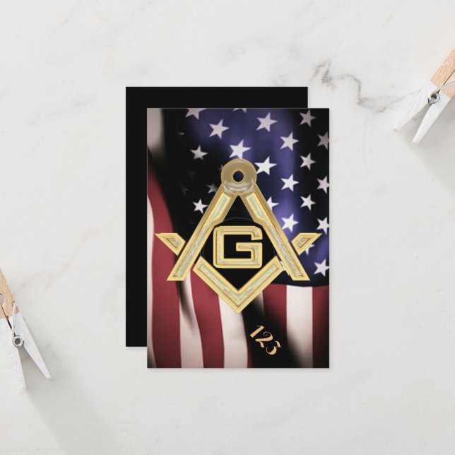 Invitación Masonic Golden Rush (Anverso/Reverso In Situ)