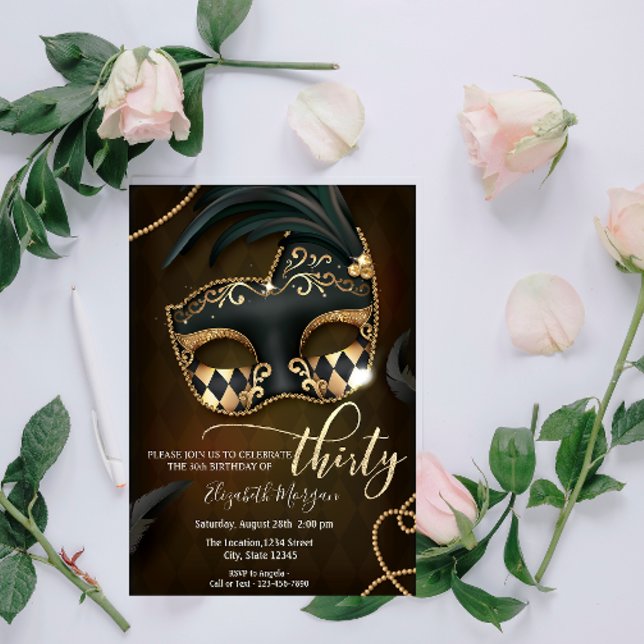 Invitación Masquerade, Masque 30 cumpleaños (Subido por el creador)