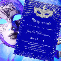 Masquerade real azul plata dulce 16 fiesta