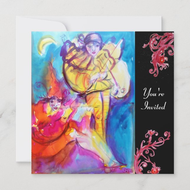 INVITACIÓN MASQUERADE VENECIANO / NOCTURNA MUSICAL (Anverso)