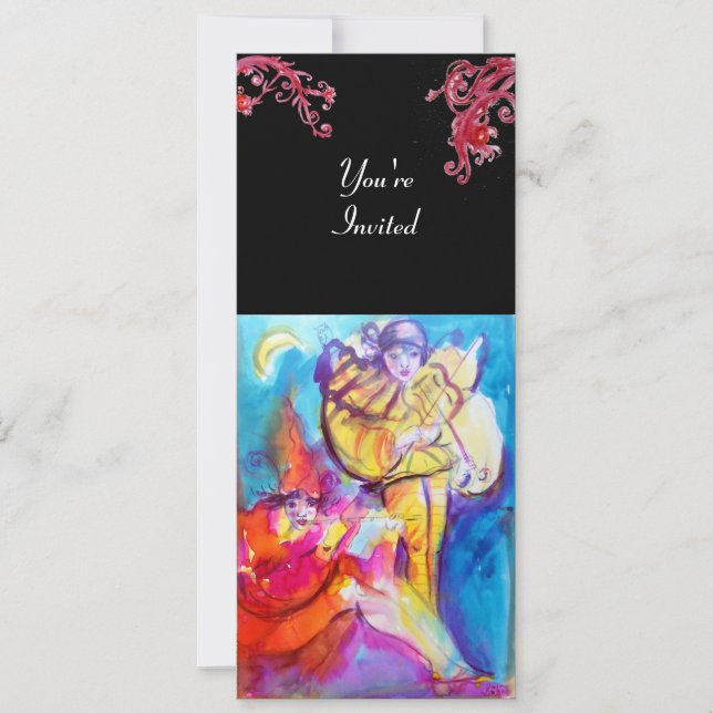 INVITACIÓN MASQUERADE VENECIANO / NOCTURNA MUSICAL (Anverso)