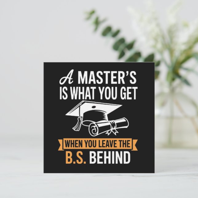 Invitación Master’s Degree MBA Masters Degree Graduation  (Anverso de pie)
