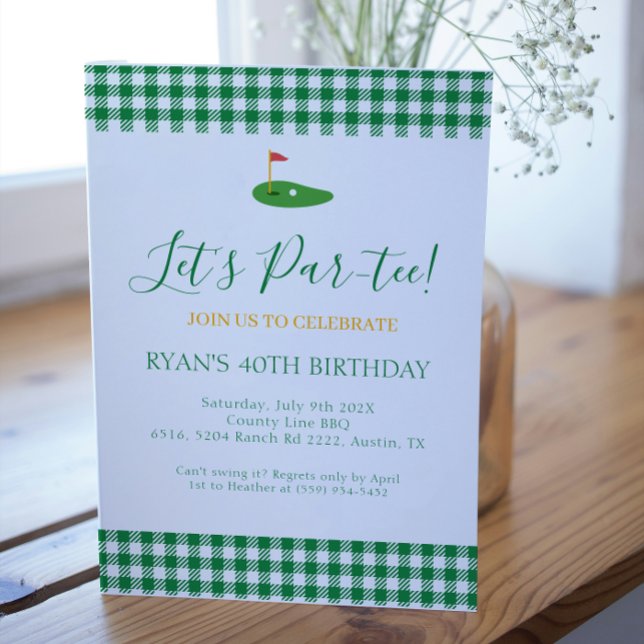 Invitación Masters Birthday Golf Theme para adultos mayores (Subido por el creador)