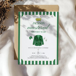 Invitación Masters Golf 1st Birthday Invitation Template: Edi