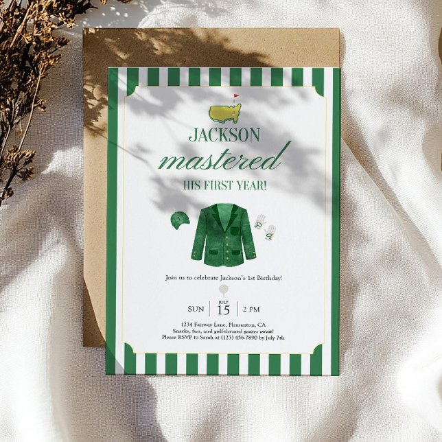 Invitación Masters Golf 1st Birthday Invitation Template: Edi (Subido por el creador)
