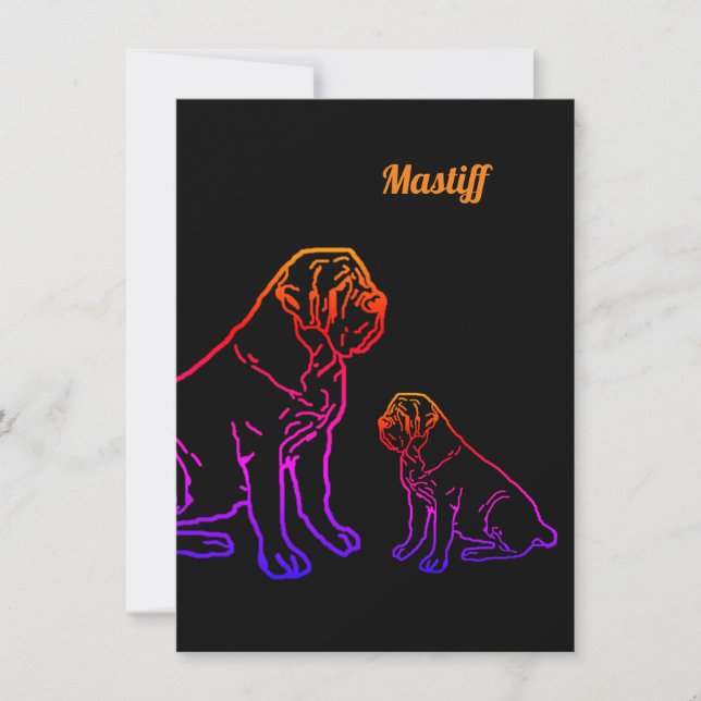 Invitación Mastiff Vatertag Best Friends  (Anverso)