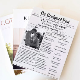 Invitación Matanza simple de un periódico de escritura, guard