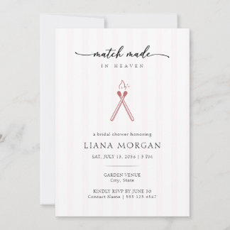 Invitación Match Made in Heaven Romantic Bridal Shower