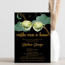 Invitación Matcha Celestial De Luna Hecha En La Ducha De Brid