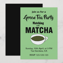 Invitación Matcha Green Tea Fiesta