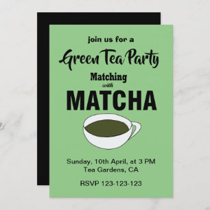Invitación Matcha Green Tea Fiesta