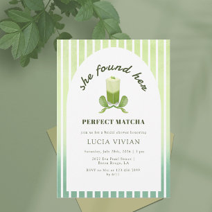 Invitación Matcha Perfecta Encontró Su Ducha Británica