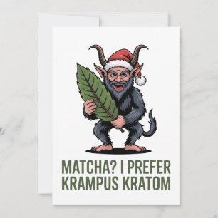 Invitación ¿Matcha? Prefiero Krampus Kratom Divertido Navidad