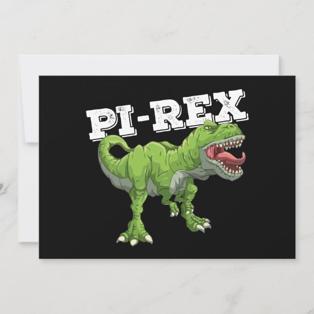 Invitación Matemáticas de Dinosaurio Pi Rex Day (Anverso)