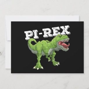 Invitación Matemáticas de Dinosaurio Pi Rex Day
