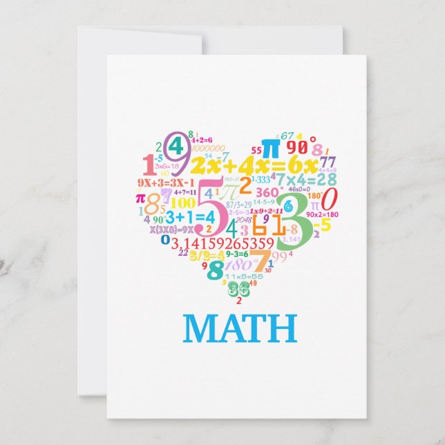 Invitación Matemáticas del Corazón (Anverso)