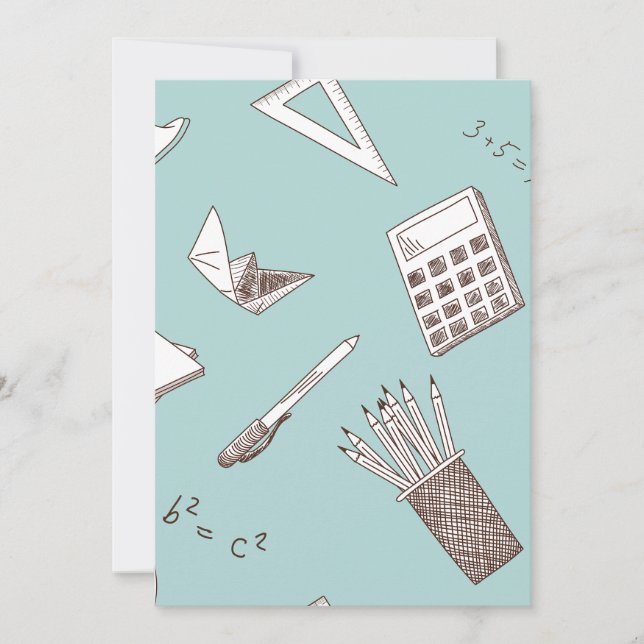 Invitación Matemáticas escolares (Anverso)