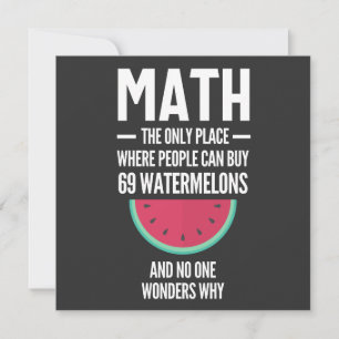 Invitación Matemáticas. Gracioso regalo de cita de sarcasmo m