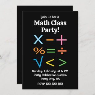 Invitación Matemáticas Matemáticas Símbolo matemático