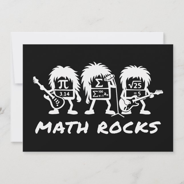 Invitación Math Rocks Academic Rock Band Humor (Anverso)