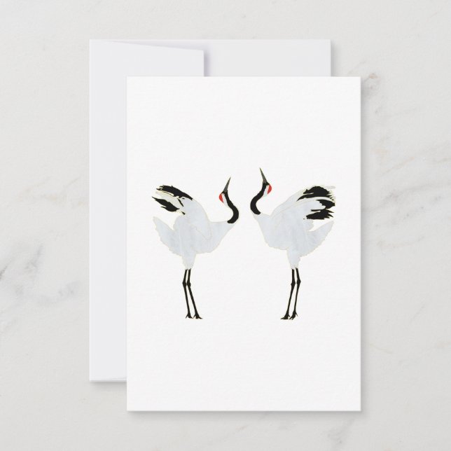 Invitación Mating Cranes (Anverso)