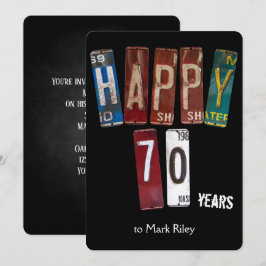 Invitación matrículas de 70 años de fiesta