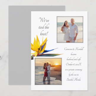 Invitación matrimonial Ave del paraíso 2 Fotos