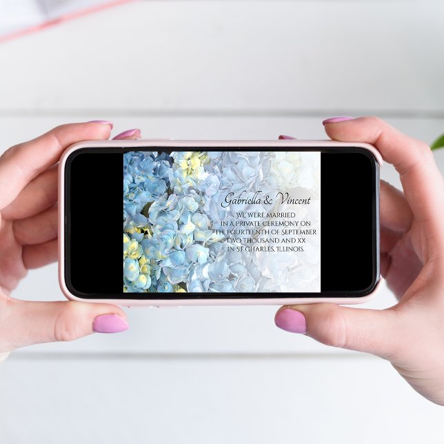 Invitación matrimonial Blue Hydrangea (Subido por el creador)