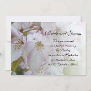 Invitación matrimonial de Crab Apple Blossoms
