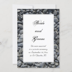 Invitación matrimonial Smooth Black Pebbles