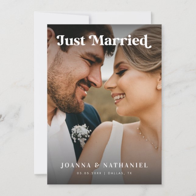 Invitación matrimonial sólo con escritura retro ca (Anverso)
