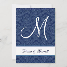 Invitación Matrimonio azul marino A452D