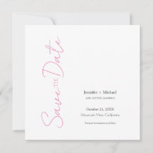 Matrimonio boda caligrafía Minimalista blanco rosa