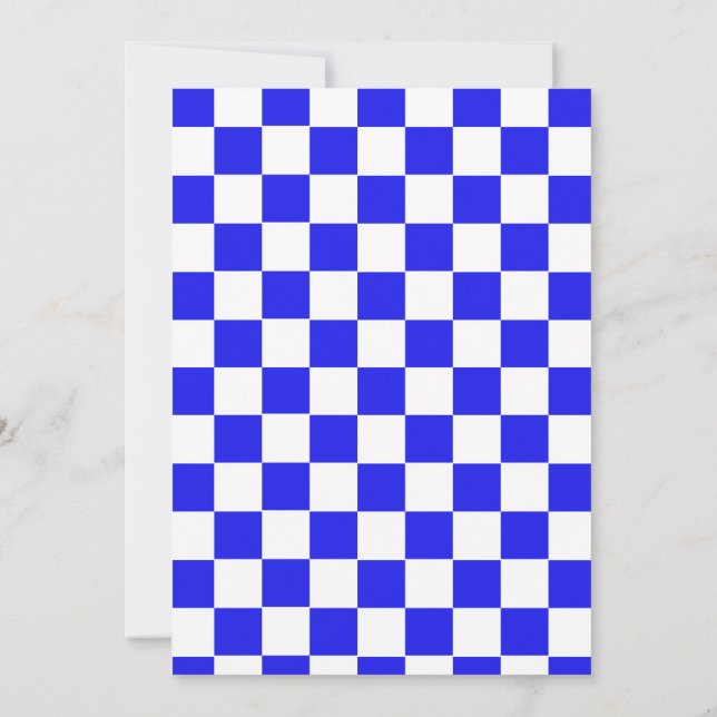 Invitación Matrimonio CUSTOM con control azul y blanco (Reverso)