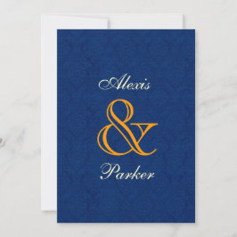 Invitación Matrimonio Damasco de medianoche R107