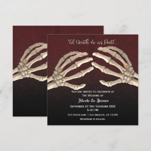 Invitación Matrimonio de Boda de oro de Skeleton
