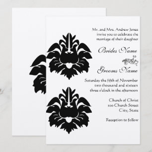 Invitación Matrimonio de Damasco en el Victoriano Negro