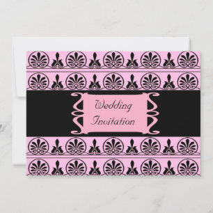 Invitación Matrimonio de Damasco Rosado