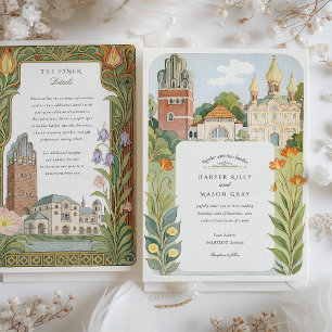 Invitación Matrimonio de destino de Darmstadt de color de agu