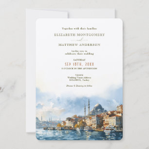 Invitación Matrimonio de destino de Estambul Turquía