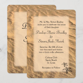 Invitación Matrimonio de destino de la playa de Starfish