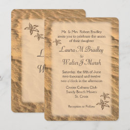 Invitación Matrimonio de destino de la playa de Starfish