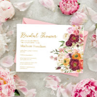 Matrimonio de embriones FLORALES Ducha de novias