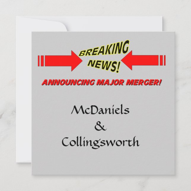 Invitación Matrimonio de fusiones mayor Salven la fecha (Anverso)