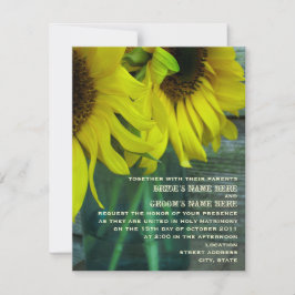 Invitación Matrimonio de la caída de Mason Jar Sunflower & Ba