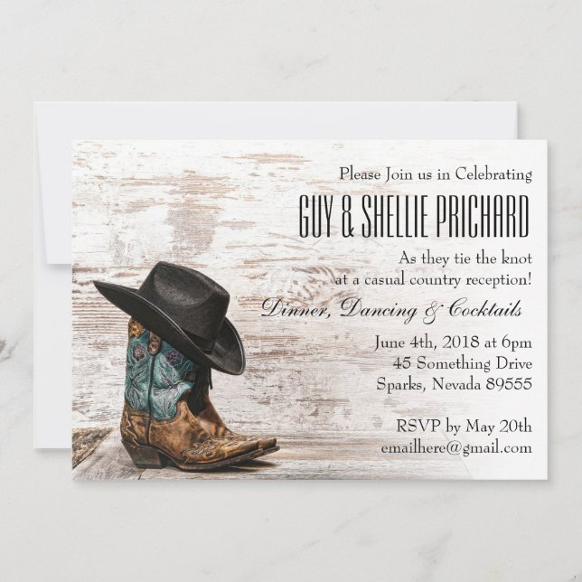 Invitación Matrimonio de país (Anverso)