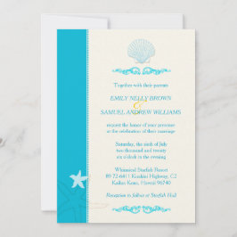 Invitación Matrimonio de playa de Hip de Marfil + Azul