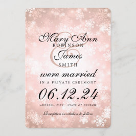 Invitación Matrimonio / Elopement Copper Winter Wonderland